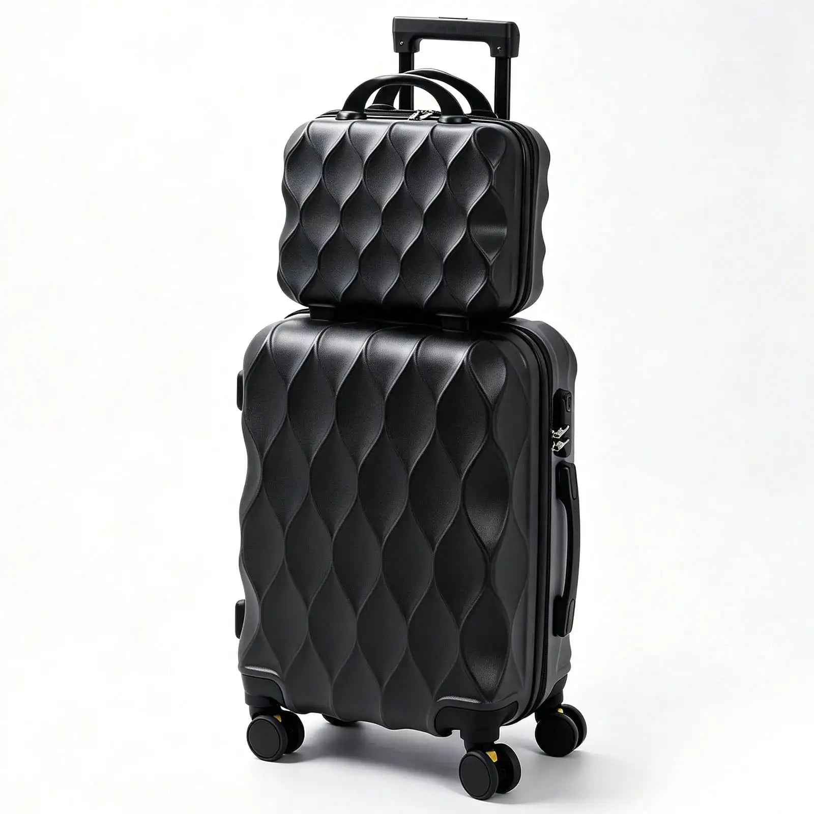 2 In 1 Luggage Sets, Portable Suitcase With Wheels Password Carry On Luggage Large Capacity Classified Storage Suitcase Adjustable Pull Rod Smooth To Use