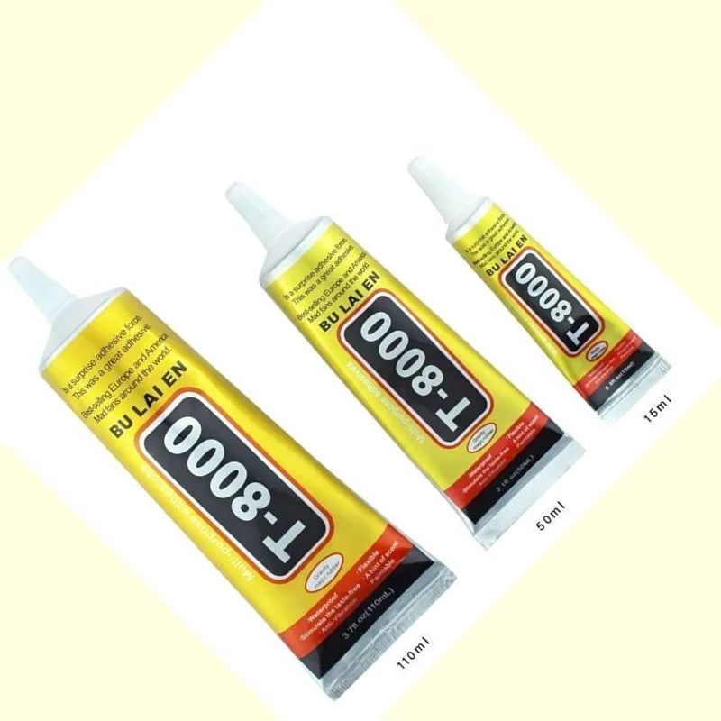 T8000 15ml Multipurpose Adhesive Rhinestone Jewelry DIY Phone Screen Glass Repair Sealant Epoxy Resin Super Liquid Glue Nail Gel