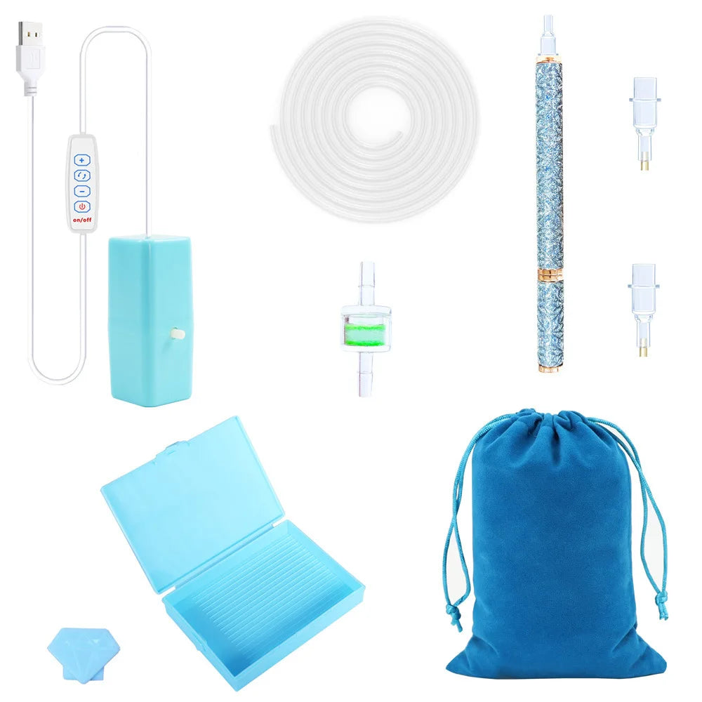 DIY Electric Diamond Art Painting Pen Set Portable Vacuum Diamond Painting Pen Kit USB Powered Diamond Suction Device for Craft