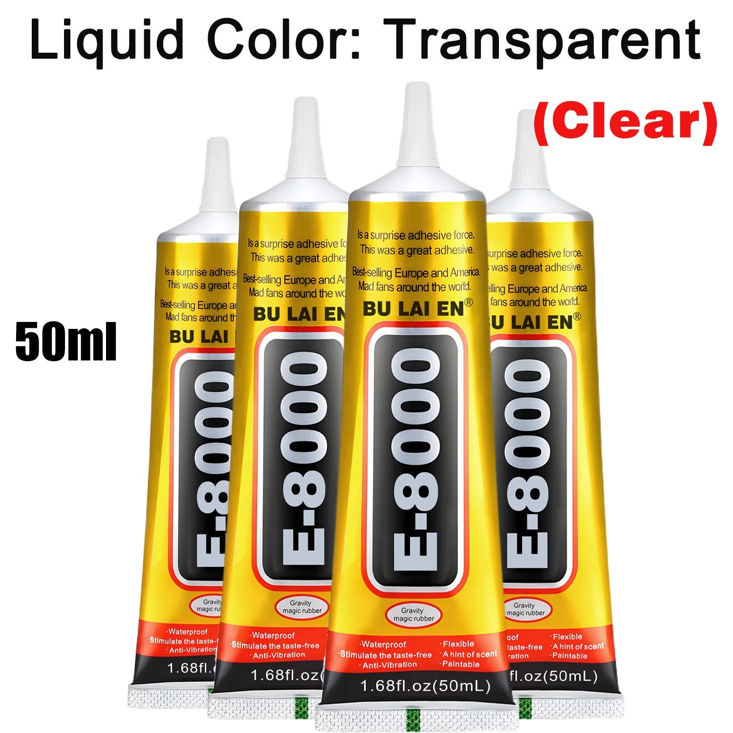 E8000 Phones Screen Glue, Semi Fluid Iransparent Adhesive Glue Precision Craft Repair for Phone Screen Replacements DIY Jewelry
