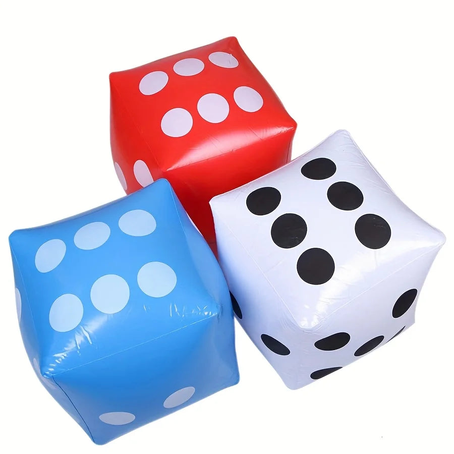 30cm Giant Inflatable Dice Lightweight Pool Party Games Outdoor Activities Fun Summer Beach Water Play Durable Cube JXB