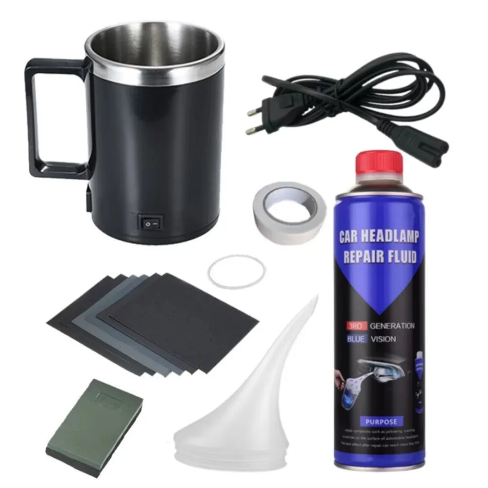 Lamp Renovation Refurbished Headlight Recovery Regeneration Polymerization Car Headlight Cleaning Repair Fluid Polishing Kit