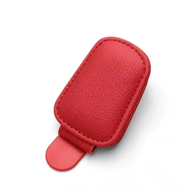 1PC Universal Magnetic Car Sunglasses Holder Eyeglass Clip Sun Visor Auto Glasses Organizer Storage