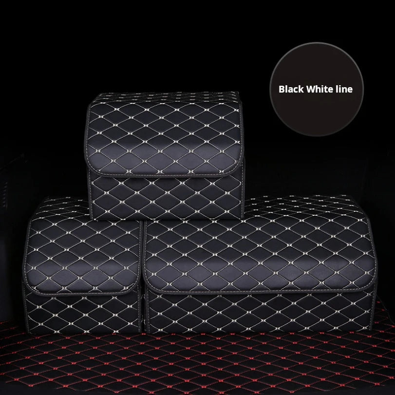 Car Trunk Storage Car Trunk Storage Box Leather Folding And Organizing Box Supplies And Gifts