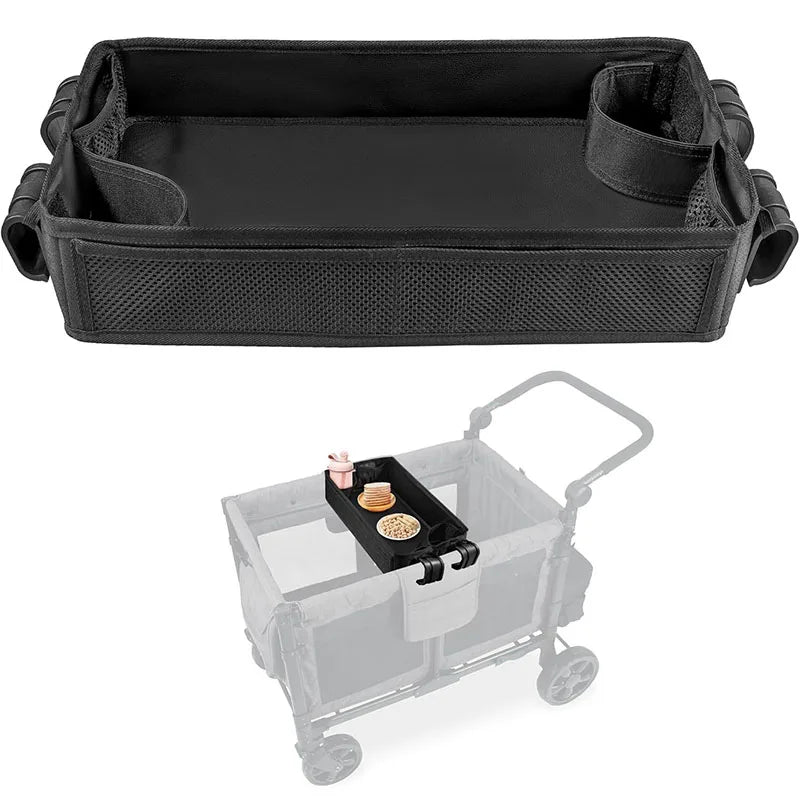 1PC Snack Tray Attachment Cart Hanging Bag Easy to Clean Universal Snack Tray for Wagon W4 Accessories with Cup Holder