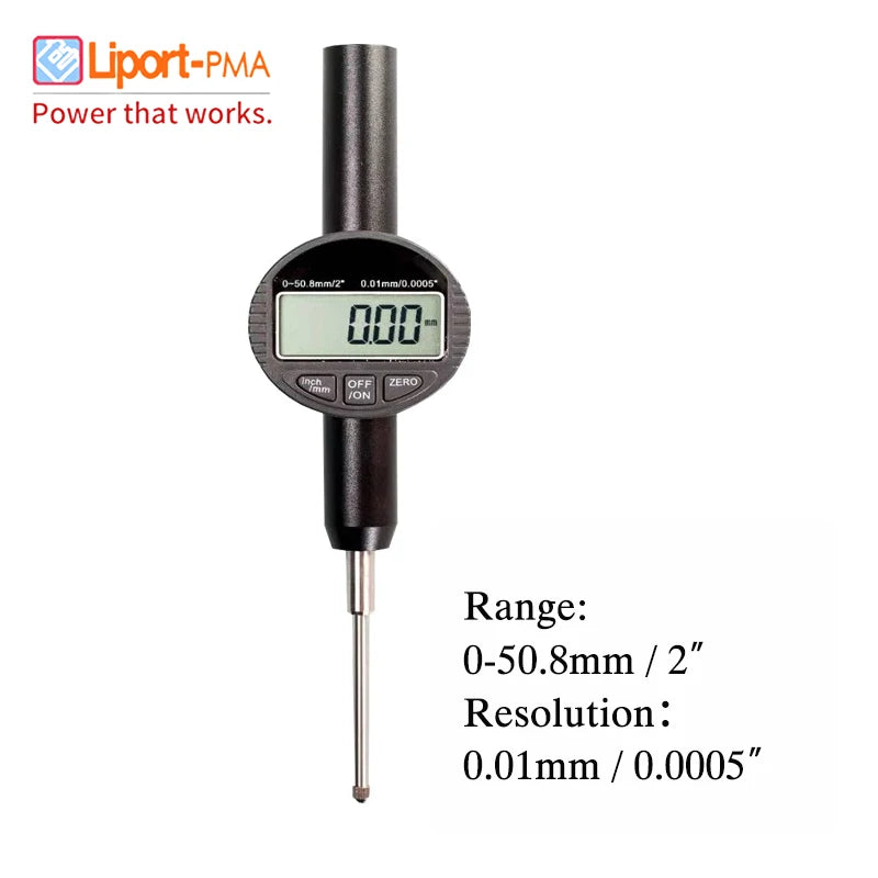 Range 0-12.7mm 0-25.4mm 0-50.8mm High Precision Digital Dial Indicators Digital Micron Indicator Gauge Micrometer Gauge Tool