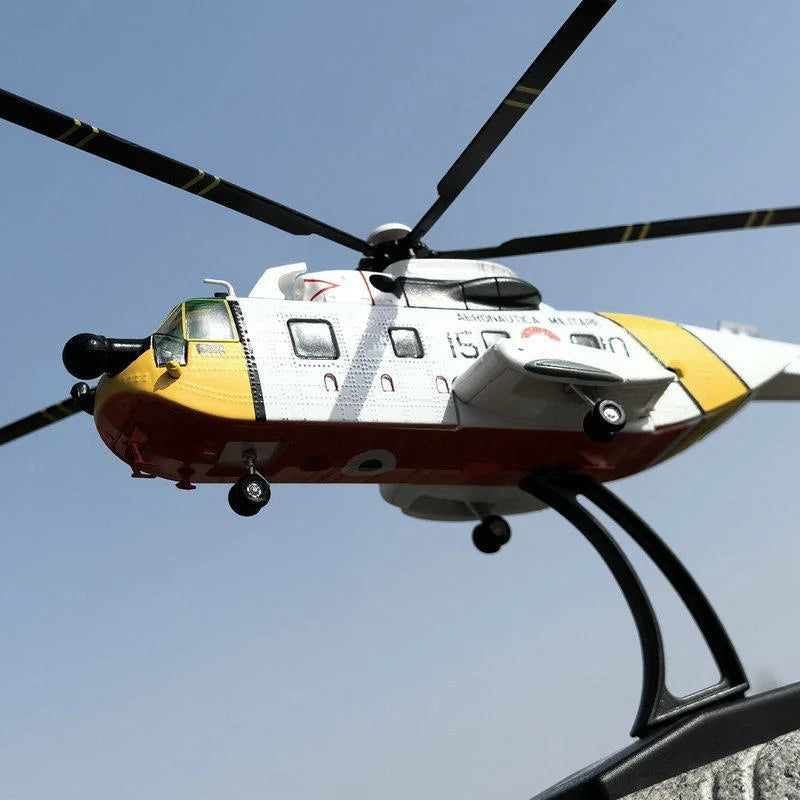 Alloy Helicopter Model Sikorsky SH-3 Sea King HH-3F Pelican Italian Military Long-Range Search Rescue Collectible Aviation Fans