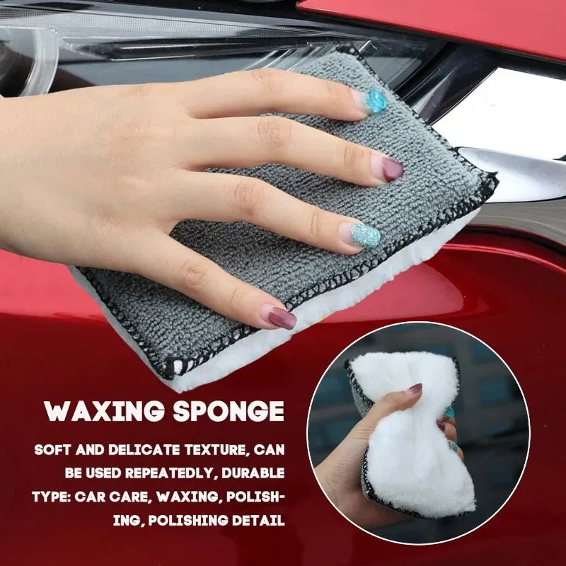 Car Wash Sponge for Removing Stains Dust Lint Polyester Car Care Tool 1–5 Pieces Double-Sided Cleaning Sponge Soft Microfiber