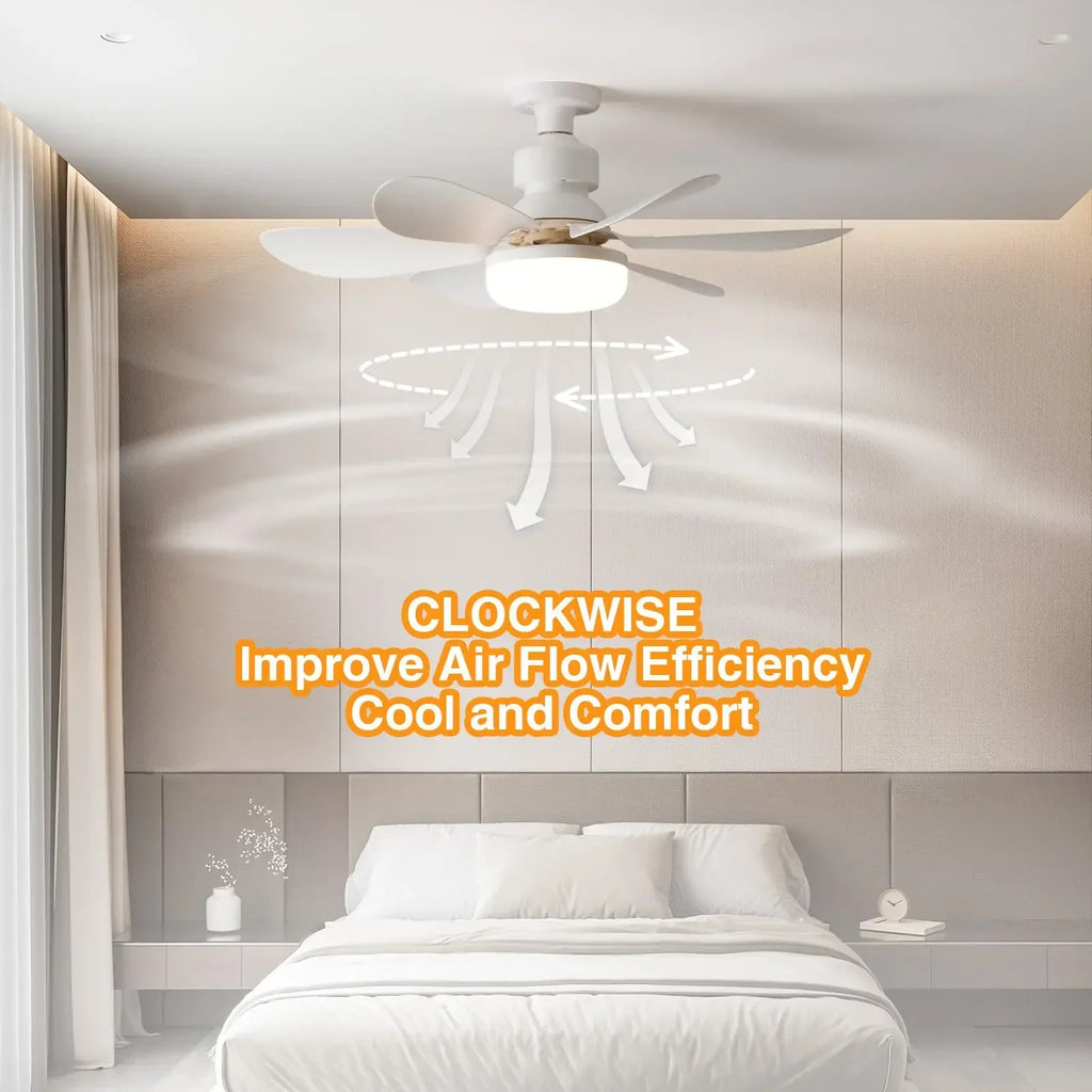 LED 40W ceiling fan light Comfortable ventilation remote control dimming suitable for living room study household use 85-265V