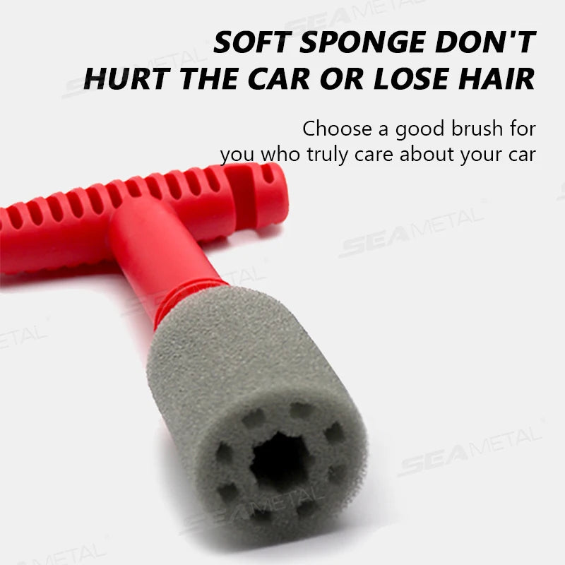 SEAMETAL Handheld Car Wheel Cleaning Brush Wheel Screw Nut Washing Tool Car-Detailing Hidden Corner Cleaning Sponge Scratch-Free