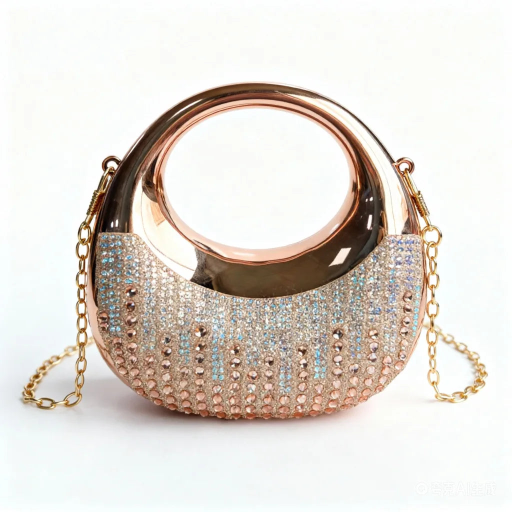 Mini Golden Evening Bag Purses and Handbags Luxury Designer Shoulder Bags Funny Shape Party Wedding Acrylic Clutch Purse