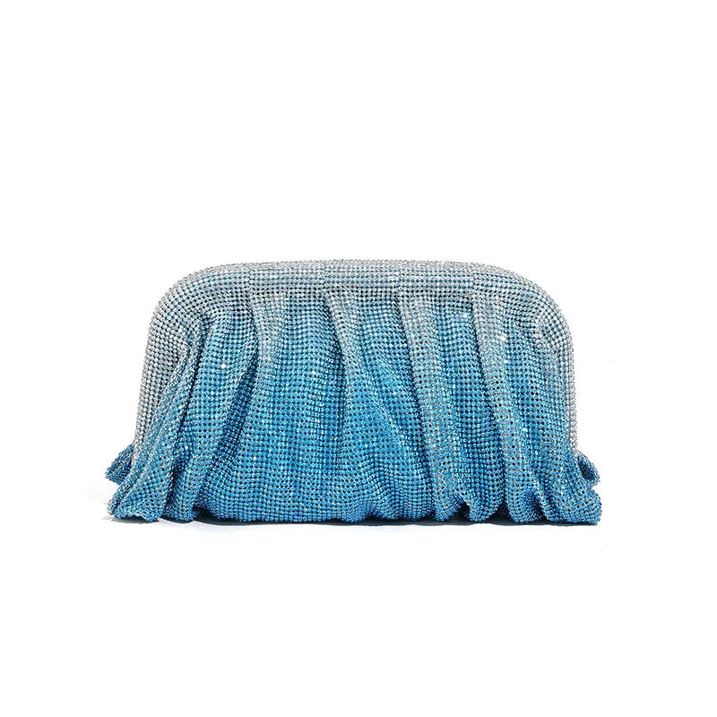 XMESSUN New Diamonds Evening Clutch Bag for Women,Fashion Designer Wedding Party Pouch Bag Lady Chain Shoulder Crossbody Bag