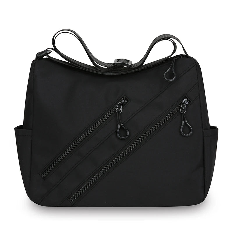Crossbody Bag Women Nylon Fabric Waterproof Large Capacity Multi Pocket Adjustable Strap Daily Casual Travel Shoulder Bag