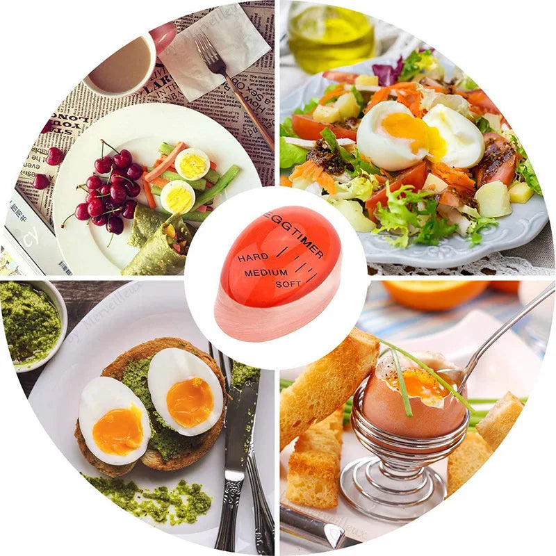 1/3pcs Egg Timer Kitchen Electronics Gadgets Color Eggs Cooking Changing Yummy Soft Hard Boiled Eco-Friendly Resin Red  Tools