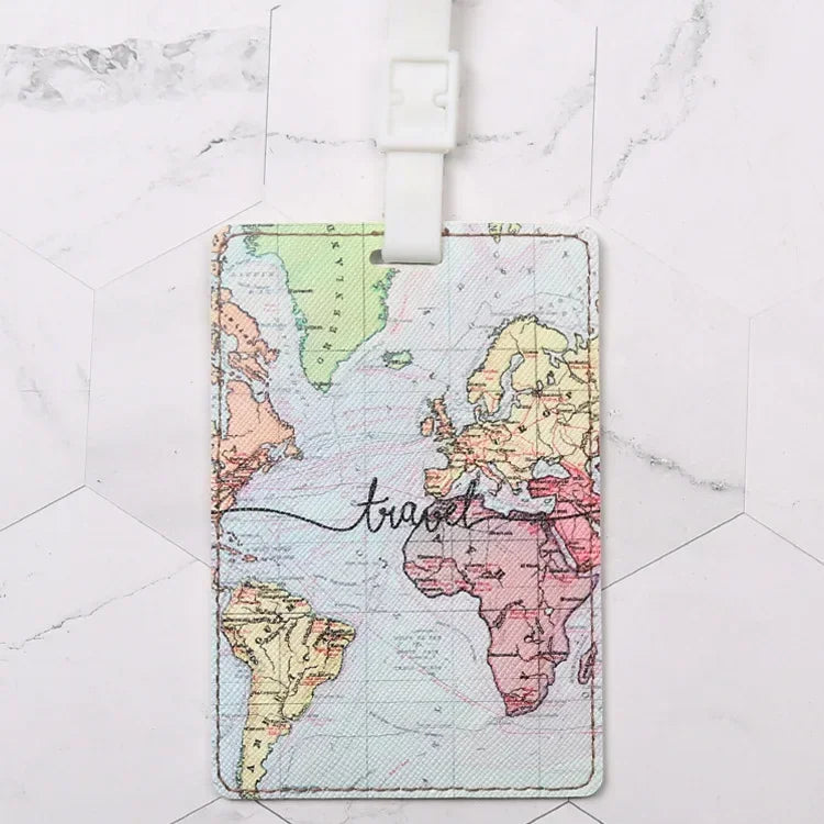 PU Suitcase ID Address Holder Baggage Boarding Tag Portable Label Creative Travel High Quality Travel Accessories Luggage Tag