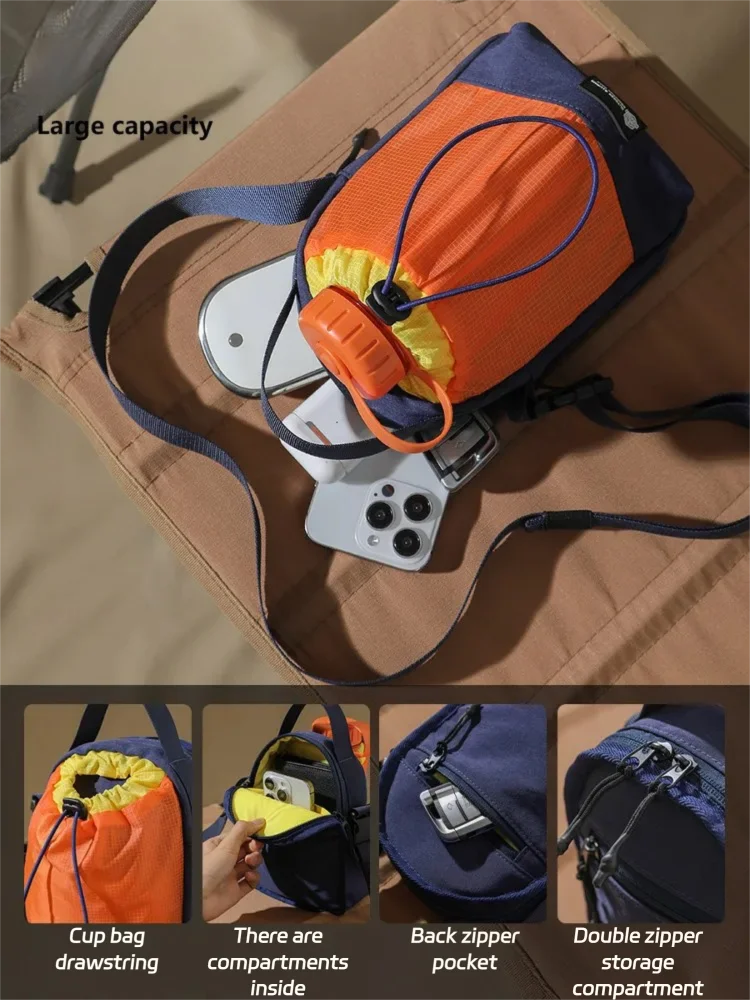 Ultralight Crossbody Water Bottle Bag Waterproof Nylon Shoulder Pouch Portable Travel Casual Outdoor Phone Wallet Organizer
