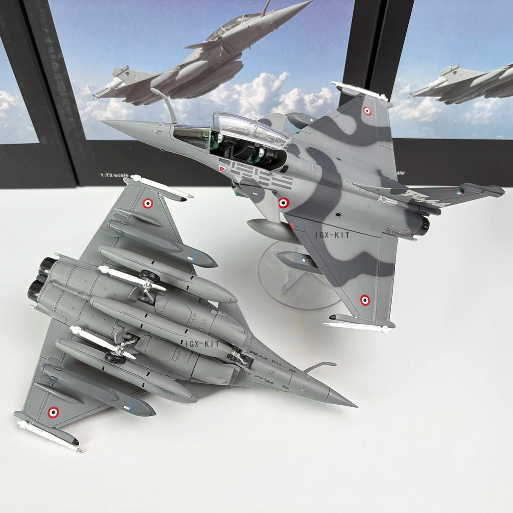 Diecast 1:72 Scale French Rafale B Fighter Simulation Metal Alloy Aircraft Model Collection Decoration Gift Camo Ver