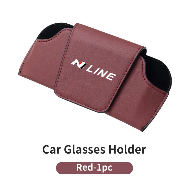 For Hyundai Car Glasses Case Sunglasses Storage Box Clip N Line i20 i30 Sonata Tucson Azera Elantra Veloster