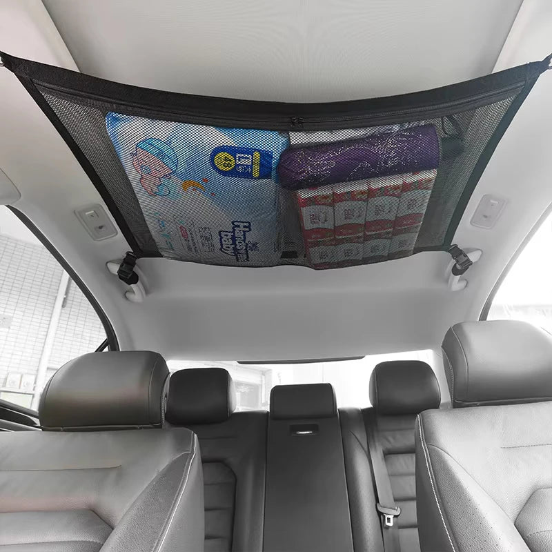 Car storage top net, car supplies net pocket storage net, car net pocket, suspended car storage bag, luggage net