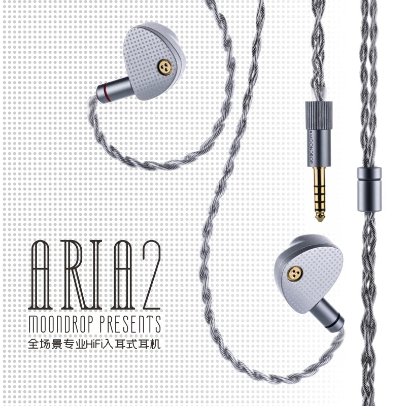 MOONDROP ARIA 2 Earphones High Performance IEMs Earbuds with Detachable Cable 0.78mm 2pin 3.5/4.4mm Plug ARIA2 Earphone