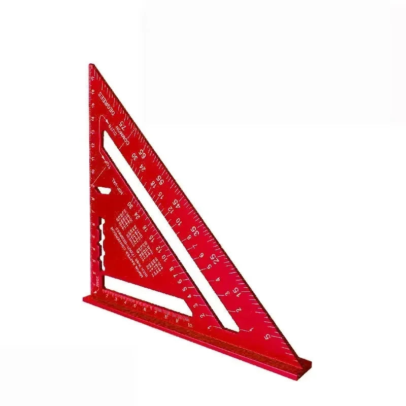 Measurement Tool Triangle Ruler 7Inch  Aluminium Alloy Carpenter Tools Inch Metric Angle Ruler Speed Square Woodworking Tools