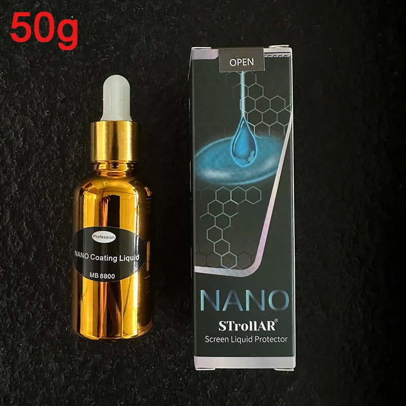 Nano Liquid Solution,Liquid Film Glass Coating Agent Repair Nano Oleophobic Hydrophobic for Mobile Phone Smart Watch