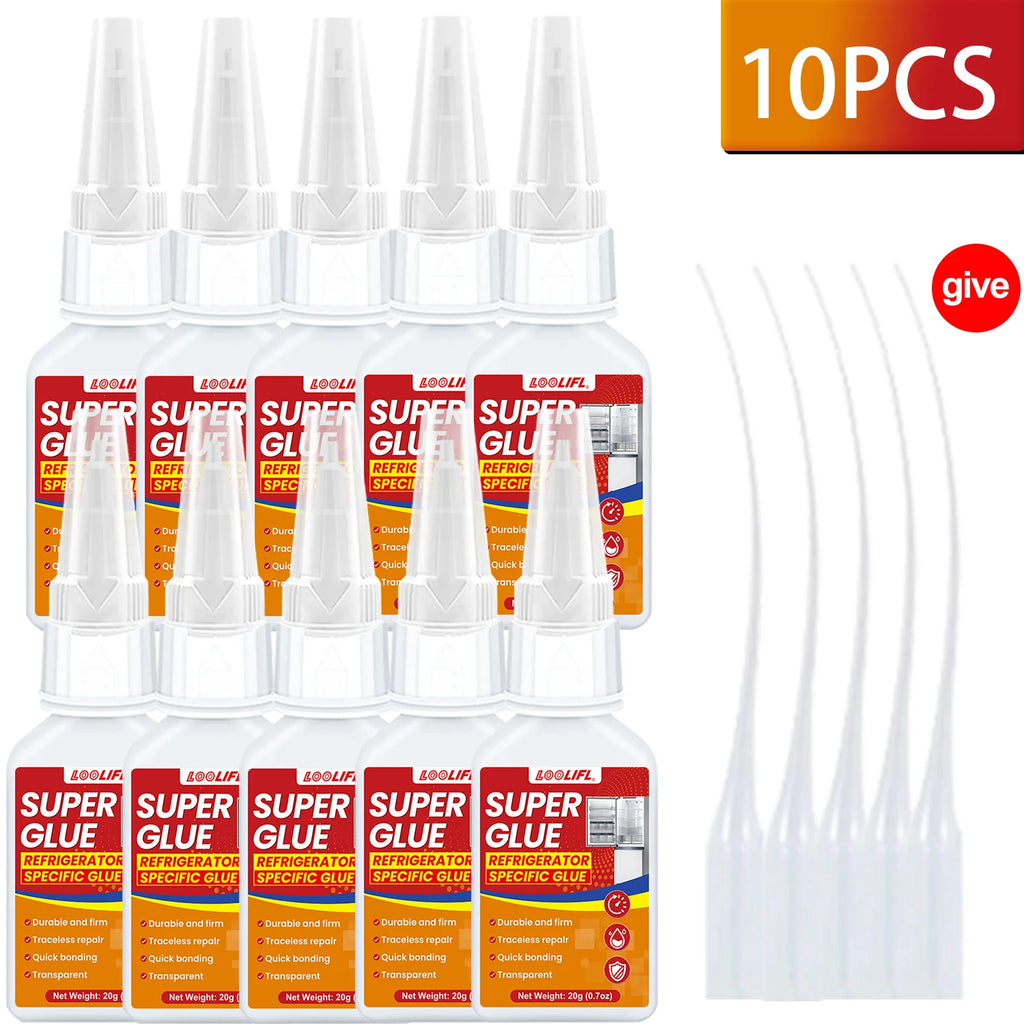 1-10PCS Super Glue Super Strong Adhesive, Suitable for Instant Transparent Adhesive of Plastics, Metals, Wood, Crafts, Glass, Ce