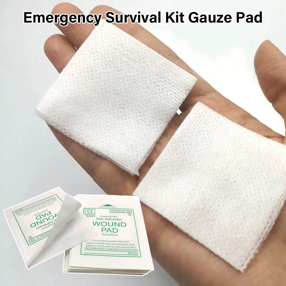 Emergency Hemostatic Pads Nonwoven Gauze Dressing 5x5cm Blood Absorption Wound Care First Aid Medical Cover