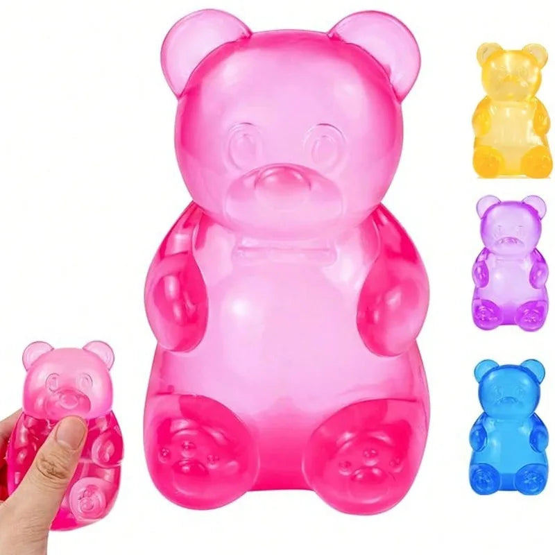 NEEDOH Soft Gummy Bear Fidget Squeeze Toy TPR Sensory Stress Relief Toy Kids Birthday Party Gift