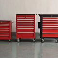 Tool Chests Cabinets for Mechanics 7-Drawer Mechanic Tool Cabinet in Red and Black with Wheels Customizable ODM/OBM Support