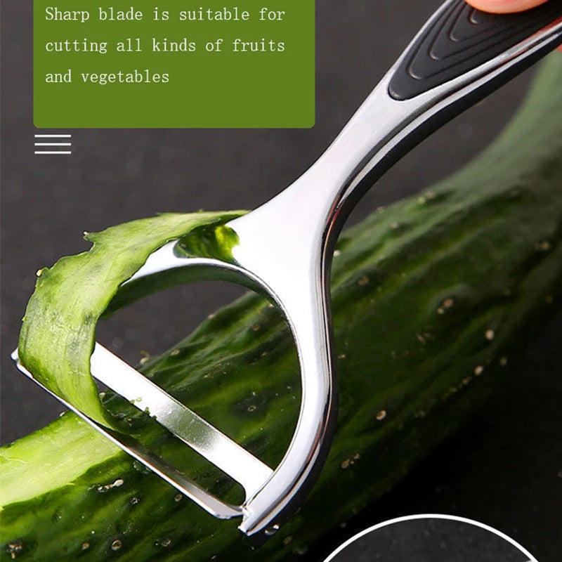 2pc Stainless Steel Multi-function Vegetable Peeler&ampJulienne Cutter Julienne Peeler Potato Carrot Grater Kitchen Tool Gadgets