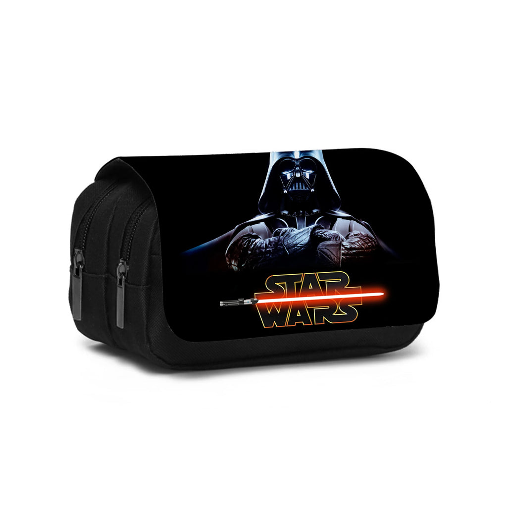 Star Wars Movie Double layered Pencil Case Large Capacity Stationery Organizer Bag for Boy Girls and Students Pen Bag