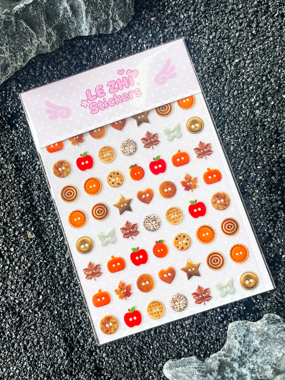 Kawaii Mini Cute Retro Sweet Button Design Nail Art Sticker Ultra-Thin Self-Adhesive Slider Diy Luggage Tags Stickers