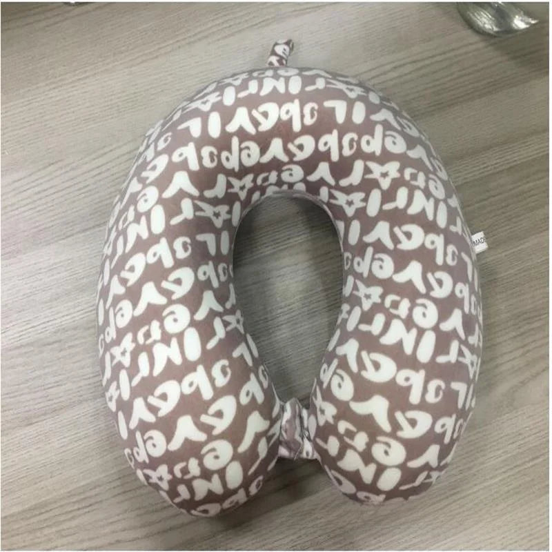 Memory Foam U-aped Ne Pillow Travel Pillow Office Nap Support Stretchable Foldable Children's Plant Floral Patterned Pillow