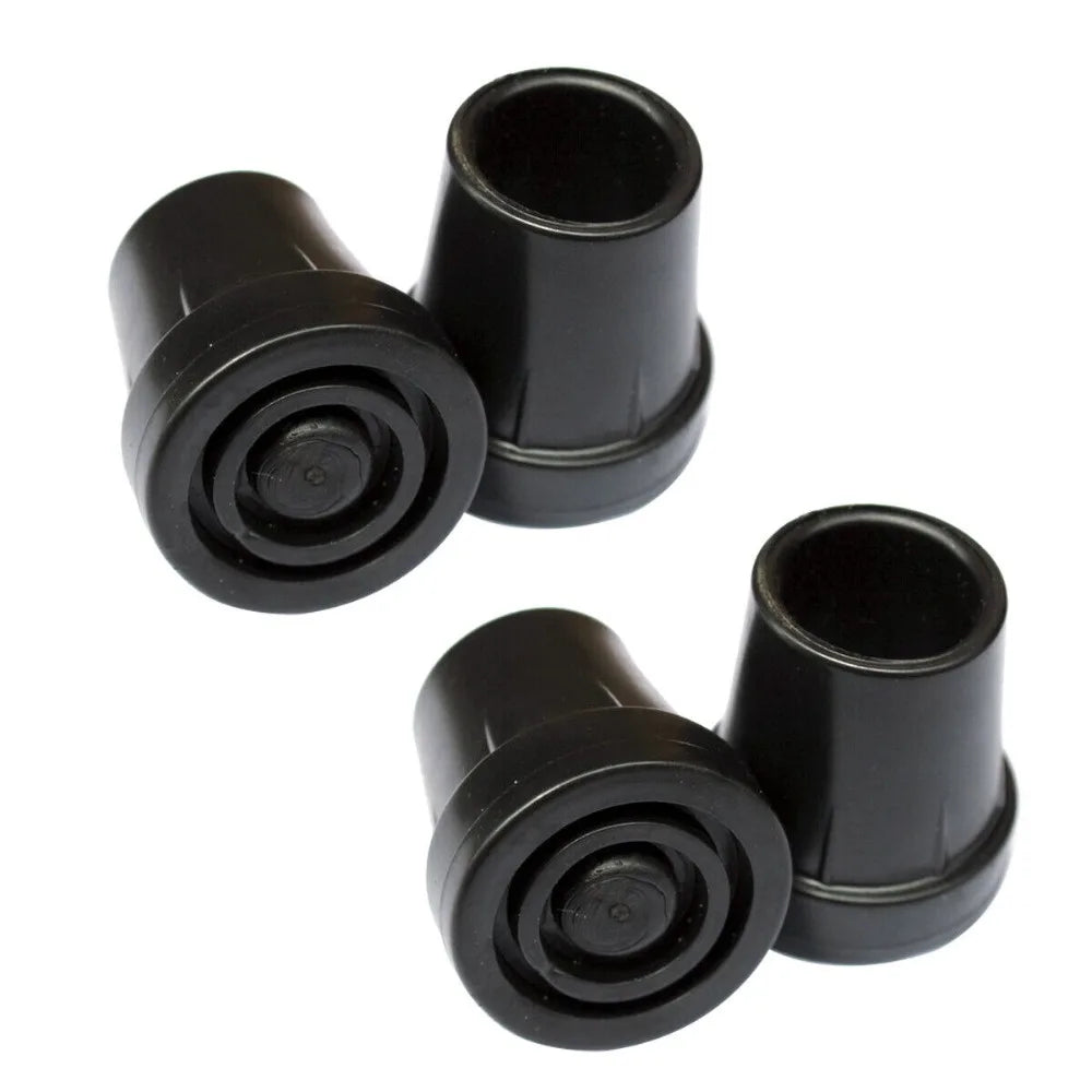 4pcs Cushioned Non-Slip Walking Stick Ferrule Rubber Durable Cane Crutch Bottom Pads 19mm Heavy Duty Walking Stick Pad Climbing
