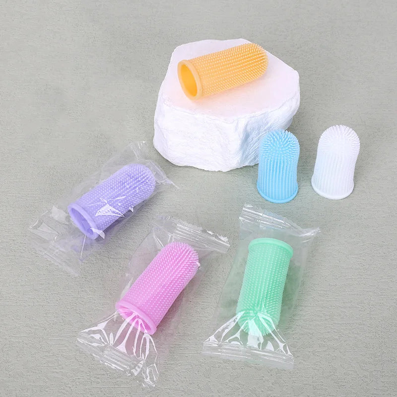 Soft Nontoxic Pet Finger Toothbrush for Dogs And Cats - Efficient Breath Care Pet Cleaning Tool Essential Pet Supplies