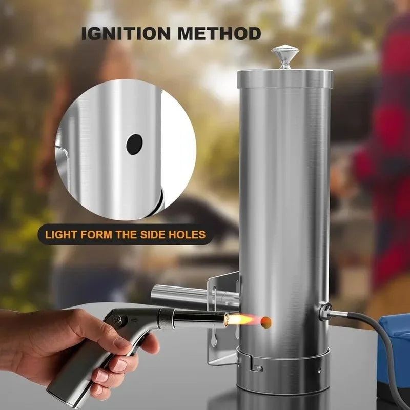 Wood Pellets Outdoor Cold Smoke Generator Portable Electric BBQ Smoker with Lid and Air Pump
