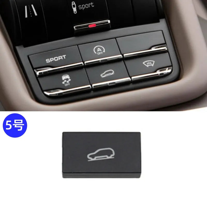 1pc For Porsche Cayenne Center Button Sport Mode Auto Start-Stop Anti-skid Body Balance Button Switch