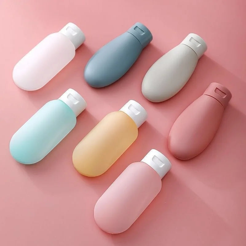 4Pcs/Set Refillable Bottle 60ml Soft Lotion Container Squeeze Tube Empty Bottle Portable Travel Shampoo Bottle