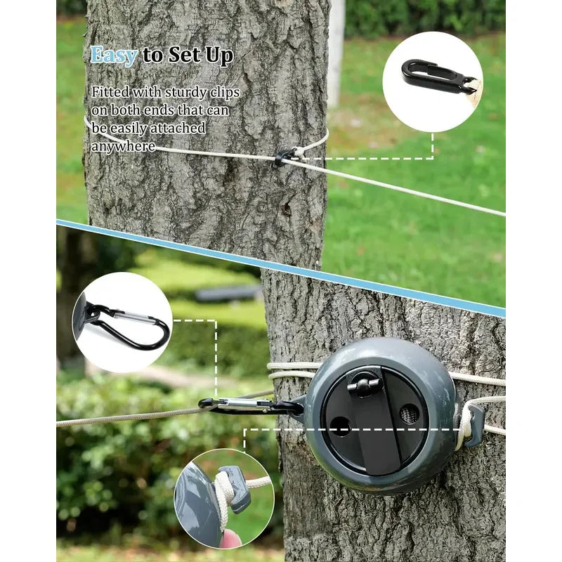 Multifunctional Portable Clothesline, Adjustable Retractable Clothes Line for Outdoor Camping Travel Home Use