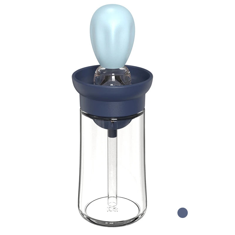 Portable Kitchen Oil Bottle Silicone Brush Control Quantitative With Barbecue Spray Bottle For BBQ Cooking Baking Oil Dispenser