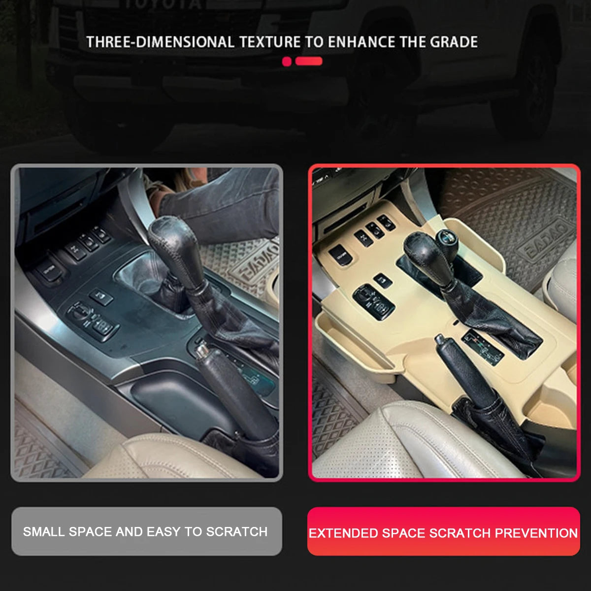 For 2003-2009 Prado LC120, Center Console Silicone Storage Mat, Expand Storage Space, Car Interior Modification Accessories