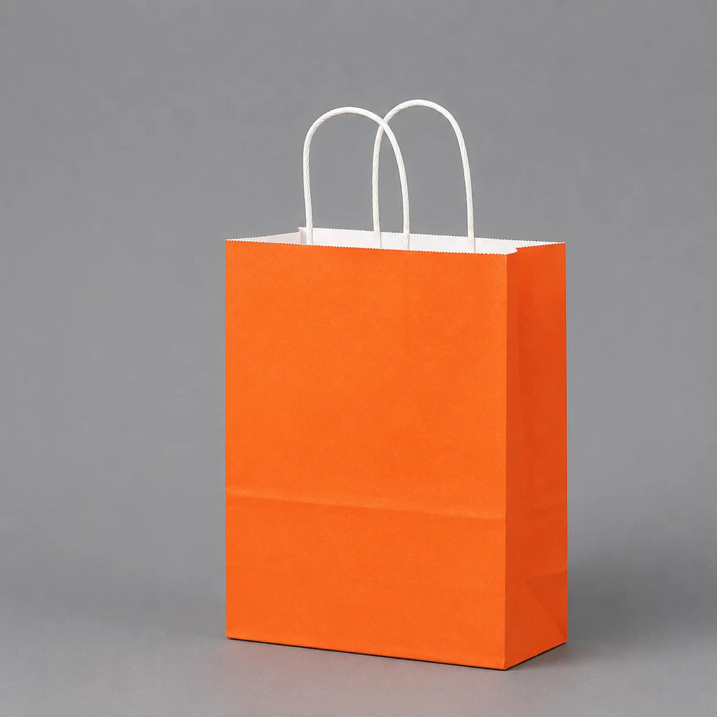 Wholesale kraft paper bags with Handle Custom Logo Cosmetic Clothing Packaging Bags Grocery Shopping Bags Gift Bags