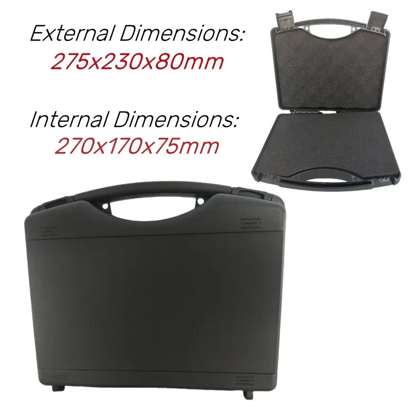 Multifunctional Hardware Toolbox, Portable Plastic Tool Case | Heavy-Duty Waterproof Instrument & Notebook Storage Box