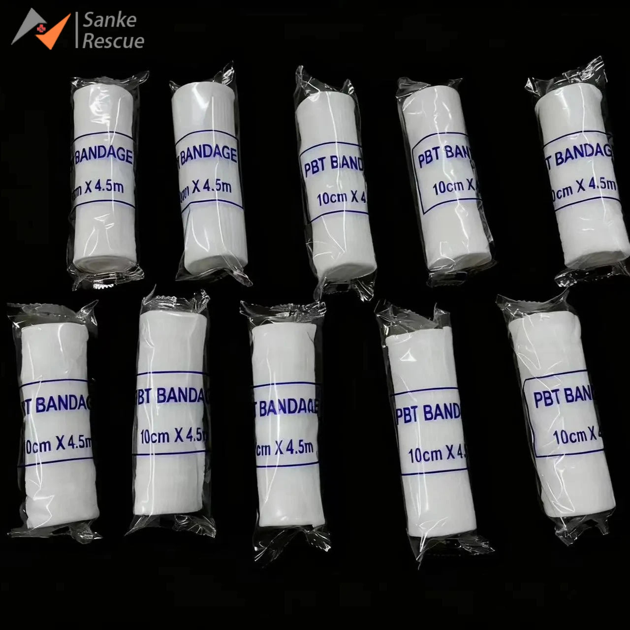 10pcs Elastic Bandages Cotton Core First Aid Absorbent Pads for Wound Dressing PBT Medical Emergency Safety Protection Kit