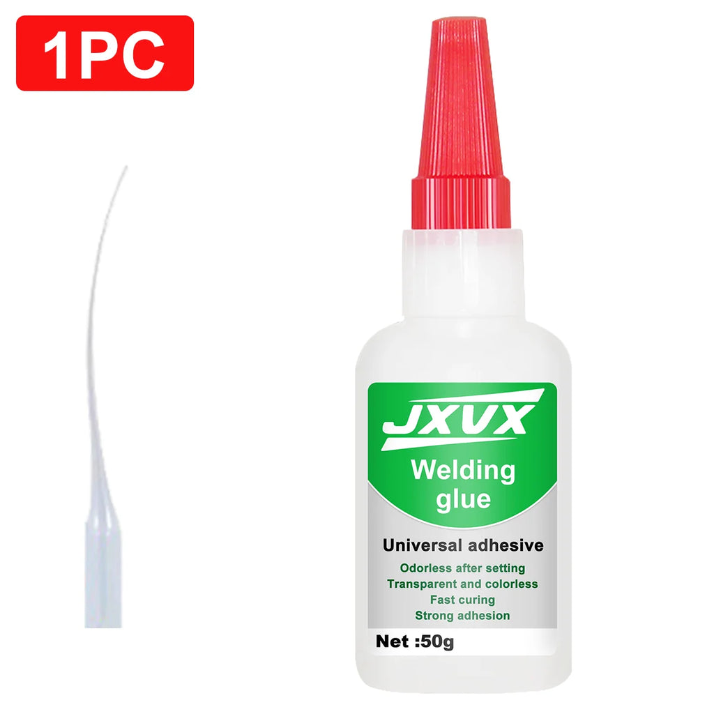 JXVX 50g Super Welding High Strength Oily Glue All-Purpose Liquid Glue extra strong Glue Tool 20g - Fast Drying Clear CA Glue.