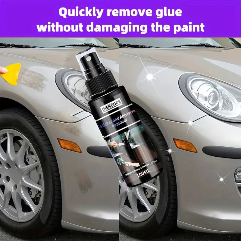 Adhesive Removal Spray Can Safely Remove Stickers, Glue, Decals, Labels, Tape Residue, and Chewing Gum Residue from Cars, Motorcycles, Furniture, Tiles, Wood, Etc