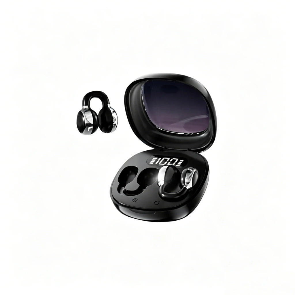 Open-Ear Clip-On Bluetooth Wireless Earbuds Immersive Surround Stereo Audio Built-In HD Microphone Ideal for Music Lovers