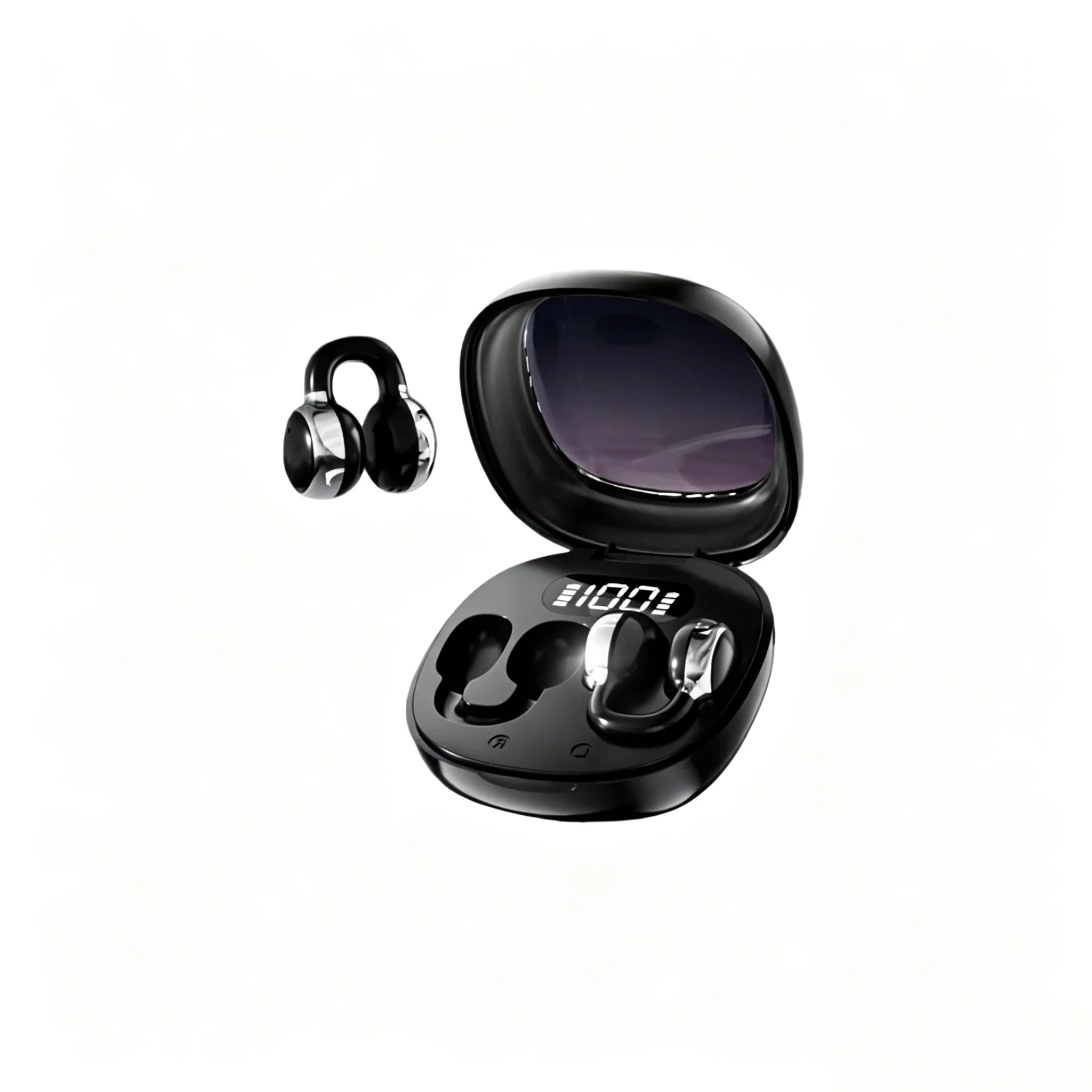 Open-Ear Clip-On Bluetooth Wireless Earbuds Immersive Surround Stereo Audio Built-In HD Microphone Ideal for Music Lovers