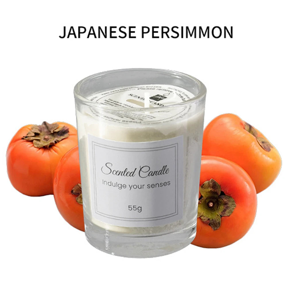 1pcs Premium Aromatherapy Candle Gift Box Comes with Glass Cup Smokeless Soy Wax Aromatherapy Candle Day Christmas Valentine’s